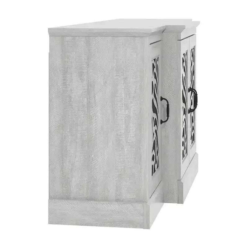 Buffet Galano avec portes découpées traditionnelles en gris 60,4 L 18,2 P 29,3 H