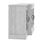 Buffet Galano avec portes découpées traditionnelles en gris 60,4 L 18,2 P 29,3 H