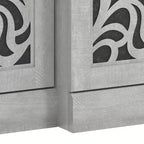 Buffet Galano avec portes découpées traditionnelles en gris 60,4 L 18,2 P 29,3 H