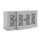 Buffet Galano avec portes découpées traditionnelles en gris 60,4 L 18,2 P 29,3 H