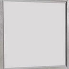 Miroir de commode mural Royal Hampton, accents biseautés, bois massif gris 36x40