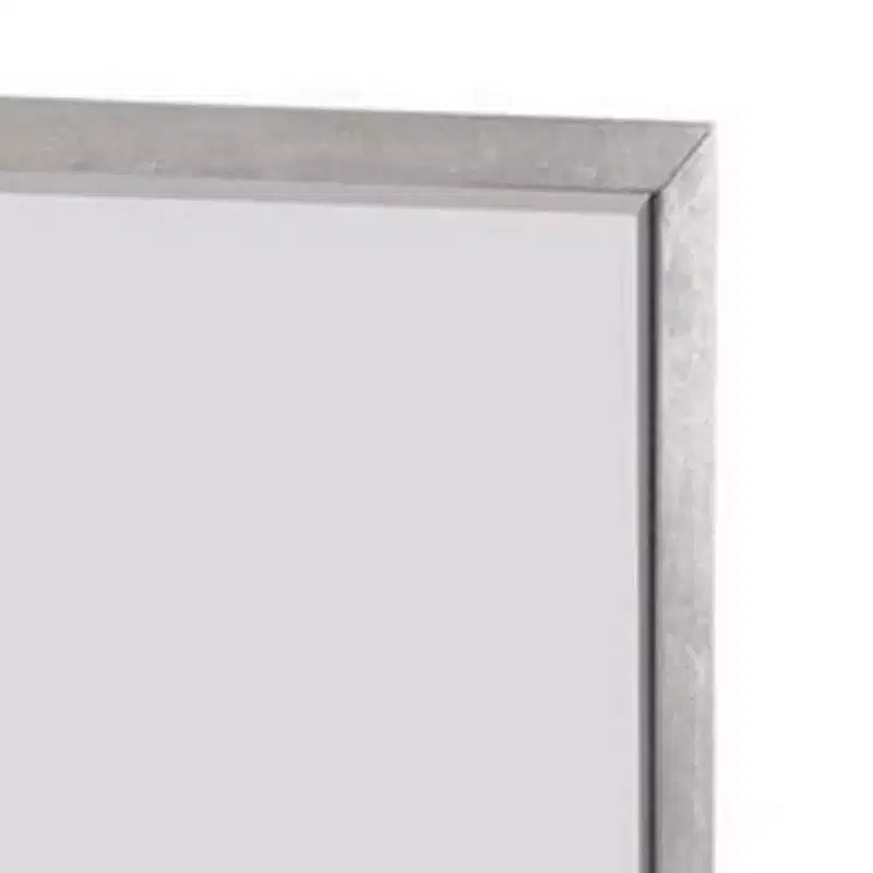 Miroir de commode mural Royal Hampton, accents biseautés, bois massif gris 36x40