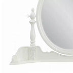 Miroir de coiffeuse Royal Hampton, 35x48, Bois blanc Floral, Bord biseauté