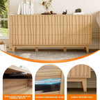 9 Drawer Dresser for Bedroom, 59W Wooden Chest of Drawers, Large Dresser TV Stand, Clothes Storage Organizer for Living Room Hallway Bedroom