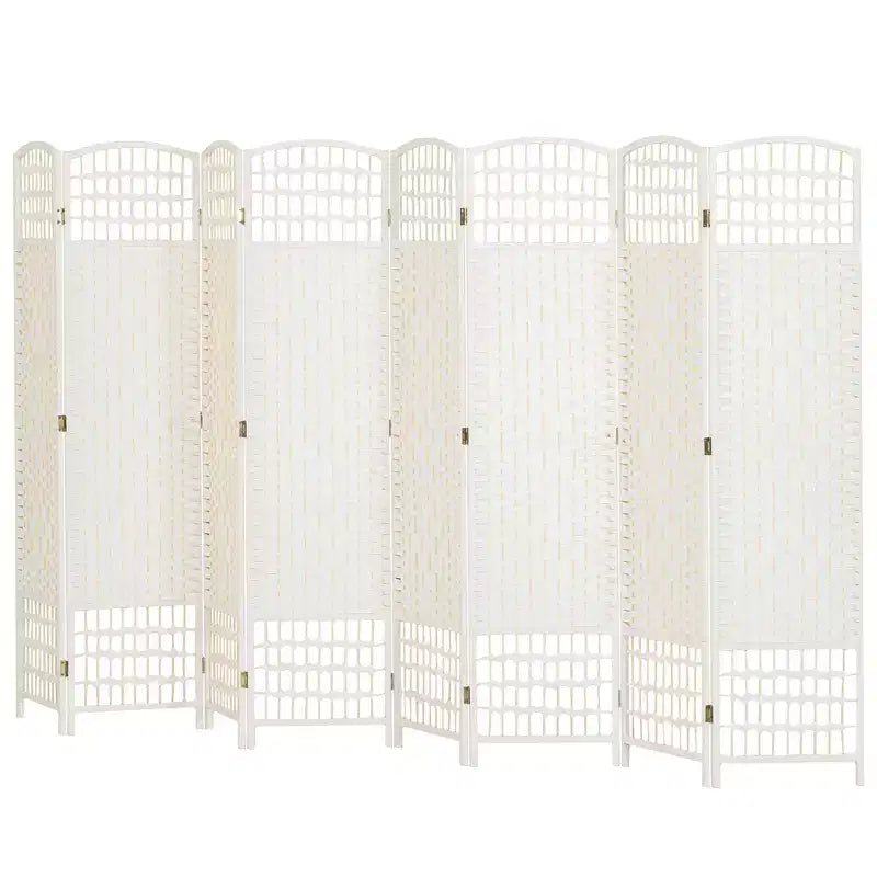 Paravent pliant 8 panneaux Séparateur de pièce portable en fibre ondulée pour bureau à domicile