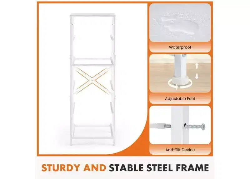JIONJOY Commode en tissu à 5 tiroirs - Cadre en métal, plateau en bois, meuble TV pour rangement de vêtements (salon, couloir, entrée)