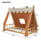 Lit Cabane Tente Polibi pour Enfants avec Lumières et Lucarne