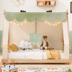 Lit Cabane Tente Polibi pour Enfants avec Lumières et Lucarne