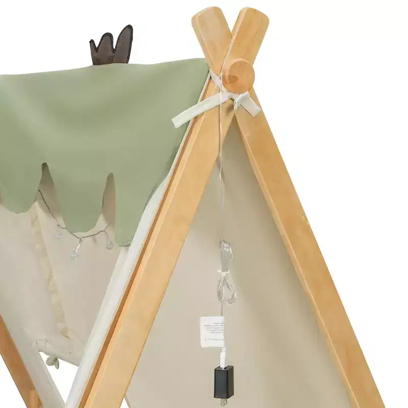 Lit Cabane Tente Polibi pour Enfants avec Lumières et Lucarne