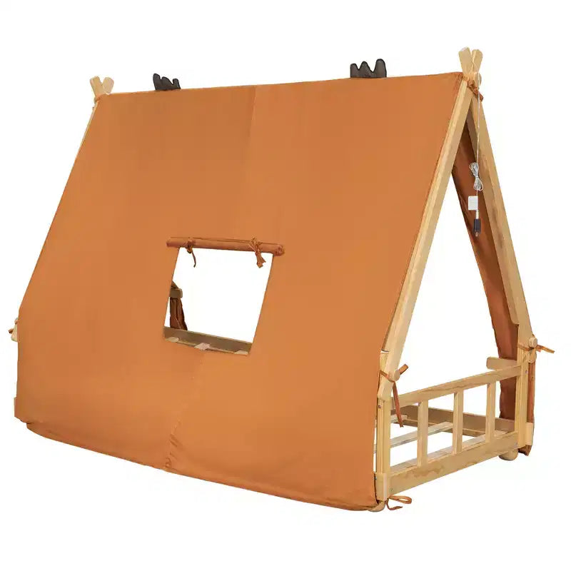 Lit Cabane Tente Polibi pour Enfants avec Lumières et Lucarne