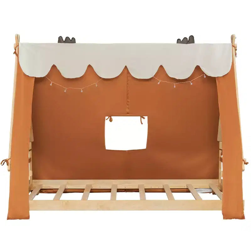 Lit Cabane Tente Polibi pour Enfants avec Lumières et Lucarne