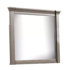 Miroir de commode Royal Hampton, verre biseauté, bois de noyer foncé, 39x46