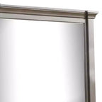 Miroir de commode Royal Hampton, verre biseauté, bois de noyer foncé, 39x46