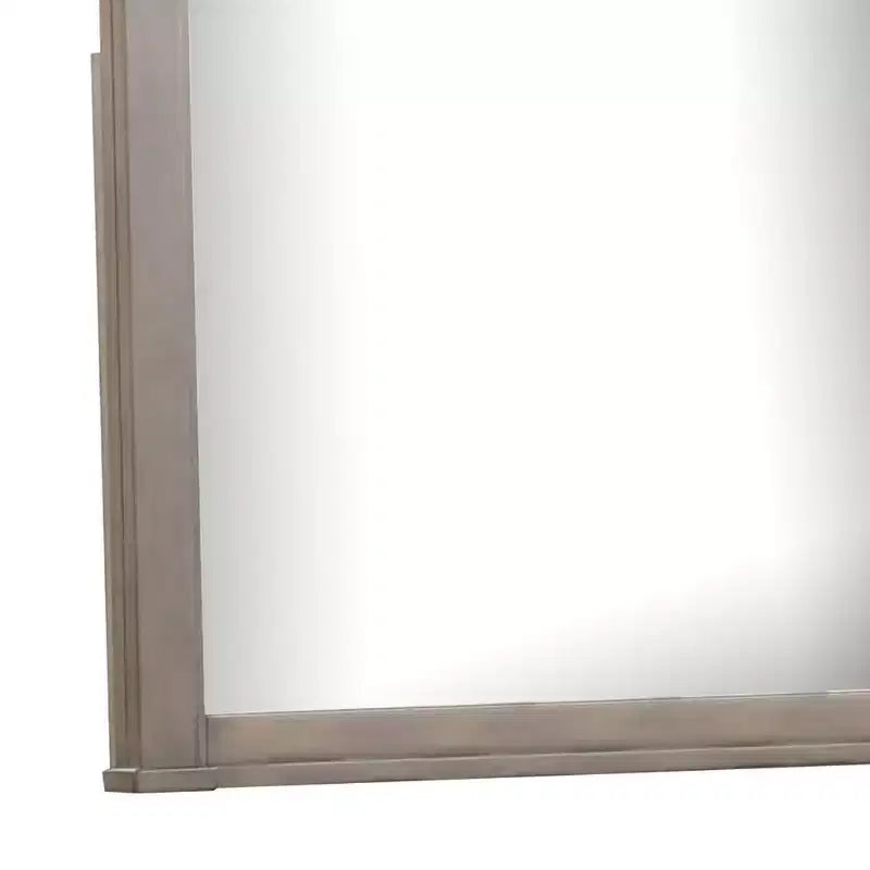 Miroir de commode Royal Hampton, verre biseauté, bois de noyer foncé, 39x46