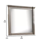 Miroir de commode Royal Hampton, verre biseauté, bois de noyer foncé, 39x46