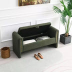 Banc de rangement TUYOHW Teddy, banc ottoman bout de lit de 150 cm avec accoudoirs et rangement, ottoman pour chambre à coucher, salon, couloir