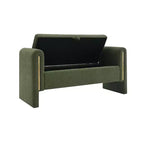 Banc de rangement TUYOHW Teddy, banc ottoman bout de lit de 150 cm avec accoudoirs et rangement, ottoman pour chambre à coucher, salon, couloir