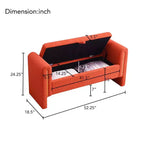Banc de rangement TUYOHW Teddy, banc ottoman bout de lit de 150 cm avec accoudoirs et rangement, ottoman pour chambre à coucher, salon, couloir
