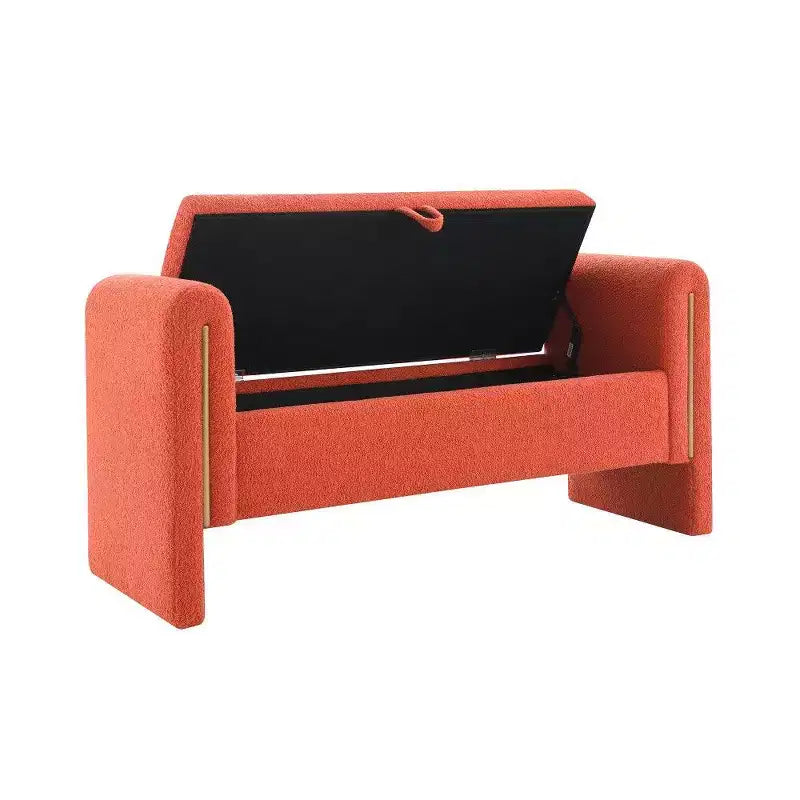 Banc de rangement TUYOHW Teddy, banc ottoman bout de lit de 150 cm avec accoudoirs et rangement, ottoman pour chambre à coucher, salon, couloir