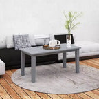 Table basse d'extérieur rectangulaire, table de patio extérieure tout temps en PEHD avec plateau à lattes pour jardin, balcon