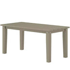Table basse d'extérieur rectangulaire, table de patio extérieure tout temps en PEHD avec plateau à lattes pour jardin, balcon