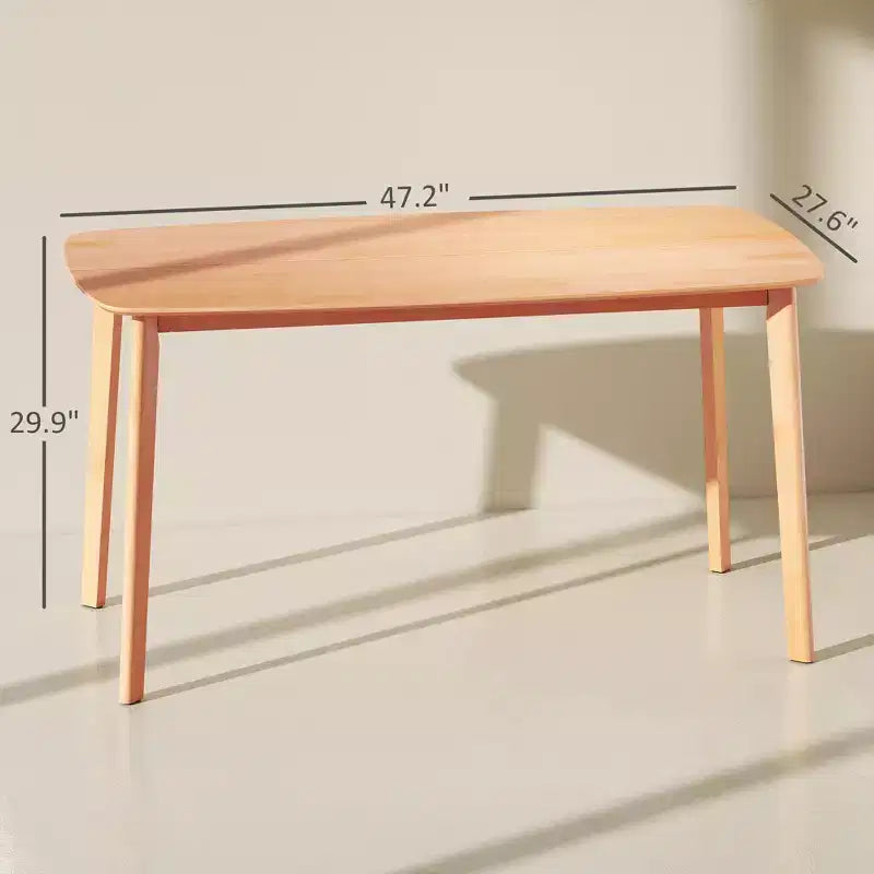 Table de salle à manger en pin pour 6 personnes, table de cuisine rectangulaire rustique de 150 cm avec grand plateau pour salle à manger