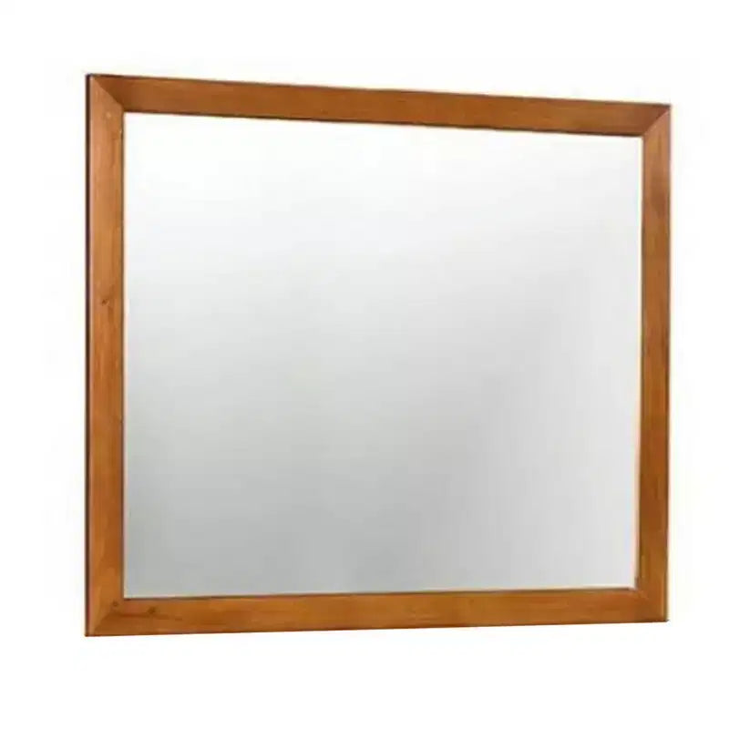 Miroir Royal Hampton style milieu de siècle, finition chêne