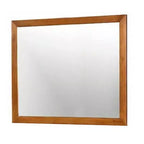 Miroir Royal Hampton style milieu de siècle, finition chêne