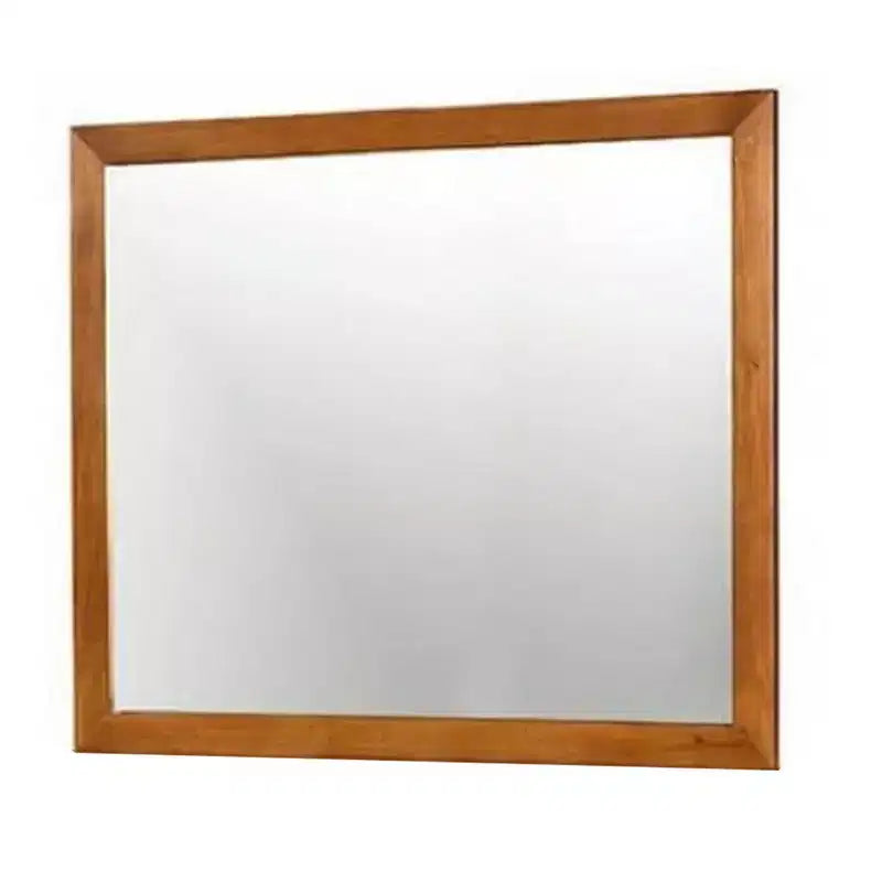 Miroir Royal Hampton style milieu de siècle, finition chêne