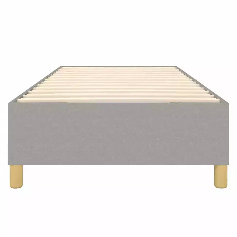 Cadre de lit Gris clair 100% polyester, contreplaqué, bois composite