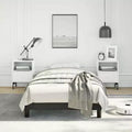 Bed Frame Black Faux leather, plywood, engineered wood Twin
