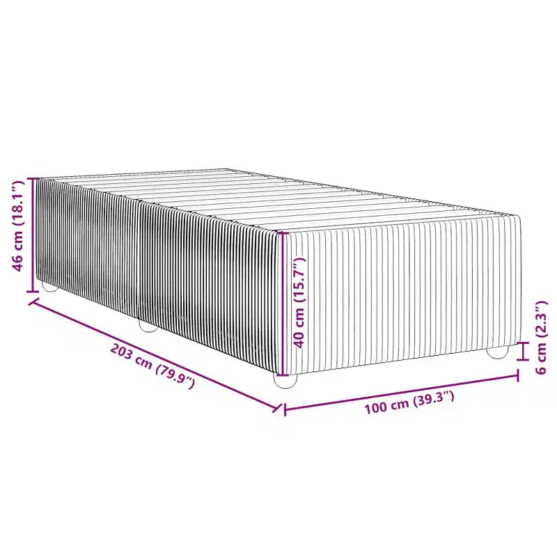 Cadre de lit Velours gris foncé (100 % polyester), contreplaqué, bois composite