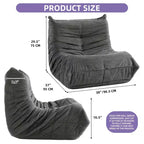 Pouf paresseux avec mousse à mémoire de forme pour salon, appartement, chaise longue moelleuse