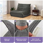 Pouf paresseux avec mousse à mémoire de forme pour salon, appartement, chaise longue moelleuse