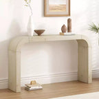 52 Console de Table d'Entrée Étroite à Bord Courbé, Console Derrière le Canapé, Table de Couloir Mince Moderne pour Salon - Panipeachy