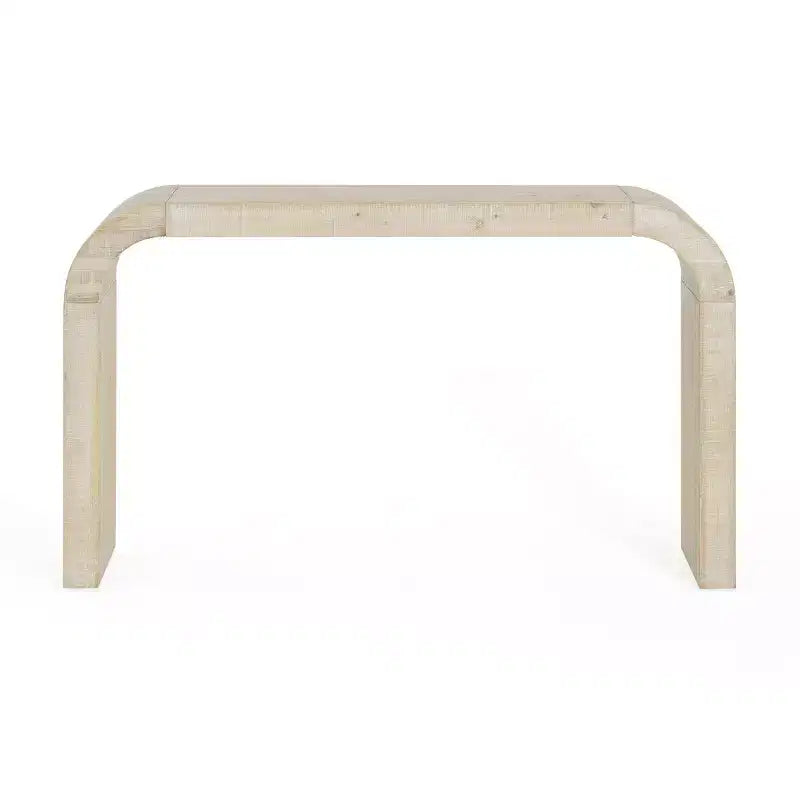 52 Console de Table d'Entrée Étroite à Bord Courbé, Console Derrière le Canapé, Table de Couloir Mince Moderne pour Salon - Panipeachy