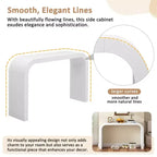 52 Console de Table d'Entrée Étroite à Bord Courbé, Console Derrière le Canapé, Table de Couloir Mince Moderne pour Salon - Panipeachy