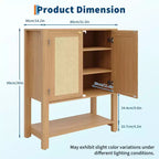 Meuble à chaussures en rotin pour entrée, étagère de rangement étroite de style ferme à 5 niveaux avec 2 portes et étagère ouverte pour couloir et salon