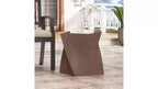 Small Round Coffee Table, Outdoor Side End Sofa Table, Magnesium Oxide Decorative Furniture for Apartment, Home Office, Brown