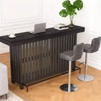 COZONY 63 Grande unité de bar à domicile, table de pub îlot de cuisine à 2 niveaux avec repose-pieds, table de bar à café moderne