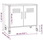 vidaXL Meuble de rangement Vert olive Acier Meuble de rangement moyen