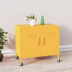 vidaXL Meuble de rangement Vert olive Acier Meuble de rangement moyen