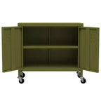 vidaXL Meuble de rangement Vert olive Acier Meuble de rangement moyen