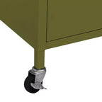 vidaXL Meuble de rangement Vert olive Acier Meuble de rangement moyen