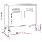 vidaXL Meuble de rangement Vert olive Acier Meuble de rangement moyen