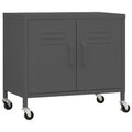 vidaXL Meuble de rangement Vert olive Acier Meuble de rangement moyen