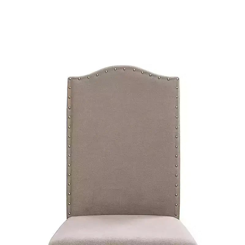 Chaise d'appoint en bois rembourrée en tissu Royal Hampton, blanc et gris, lot de deux