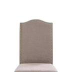 Chaise d'appoint en bois rembourrée en tissu Royal Hampton, blanc et gris, lot de deux