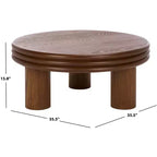Table basse ronde Averny - COF2318A - Noyer - Safavieh