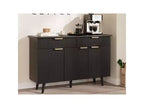 47 Buffet de rangement, armoire de garde-manger avec tiroirs et étagère réglable, table basse en bois pour cuisine, salon, salle à manger